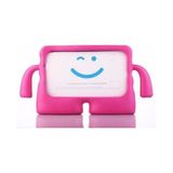 T5 10 Inç Kılıf Çocuklara Özel Emoji Tasarımlı, Standlı, Tam Korumalı Tablet Kılıfı -pembe Koyu