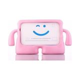 T5 10 Inç Kılıf Çocuklara Özel Emoji Tasarımlı, Standlı, Tam Korumalı Tablet Kılıfı -pembe