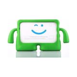 T5 10 Inç Kılıf Çocuklara Özel Emoji Tasarımlı, Standlı, Tam Korumalı Tablet Kılıfı -yeşil
