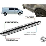 T5 Transporter City Van Uzun Şase Araca Özel Prv1 Yan Basamak 2011 2012 2013 2014 2015 - Siyah - Açık Gri