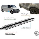 T5 Transporter Panel Van Uzun Şase Araca Özel Prv1 Yan Basamak 2011 2012 2013 2014 2015 - Siyah - Açık Gri