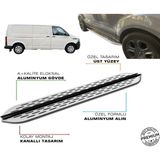 T6 Transporter Panel Uzun Şase Araca Özel Prv1 Yan Basamak 2016 2017 2018 2019 2020 2021 2022 2023 2024 - Siyah - Açık Gri