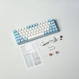 T62 Mekanik Klavye Rgb 63 Tuşlar Çalışırken Değiştirilebilir Oyun Klavyeleri Kırmızı Switch - Beyaz