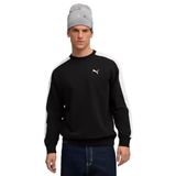 T7 Relaxed Crew Erkek Siyah Günlük Stil Sweatshirt 63343301