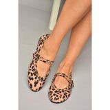 T820841104 Leopar Kumaş Kadın Babet