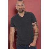 T8568 DEWBERRY V YAKA ERKEK T-SHIRT-KOYU ANTRASİT