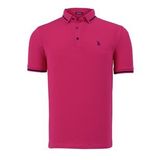 T8586 DEWBERRY ERKEK POLO YAKA T-SHIRT-FUŞYA