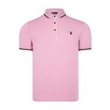 T8586 DEWBERRY ERKEK POLO YAKA T-SHIRT-PEMBE