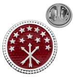 T8678 925 Ayar Gümüş Çerkes Bayrağı Rozet