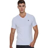 T9568 DEWBERRY V YAKA ERKEK T-SHIRT-BEYAZ