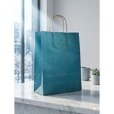 Ta-Fu Global 10 Adet 31X12X41 Renkli Karton Çanta / Hediye Paketi - Petrol Mavi