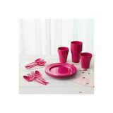 Ta-Fu Global FUŞYA Parti Takımı Plastik Mika Set ( 25 Bardak , 6 Tabak , 25 Çatal , 25 Kaşık )