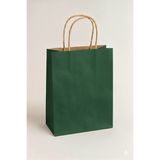 Ta-Fu Global Renkli Karton Çanta 25 Li Esmer Sap - 18 x 8 x 24 cm - Koyu Yeşil