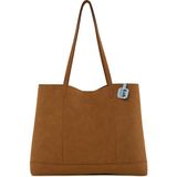 Taba Çift Dikişli Ince Askılı Büyük Nubuk Çanta - En:46 Cm Boy:35 Cm Genislik:12 Cm