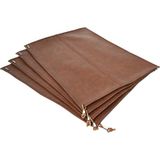 Taba Deri Dikdörtgen 4'lü Peçete Halkası ve 4'lü Amerikan Servis 35 x 50 cm - Standart