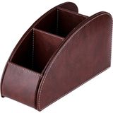 Taba Deri Oval Masaüstü Kumandalık ve Kalemlik - Standart