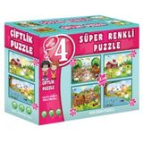 Taba Grup 3222 4 lü Çiftlik Süper Renkli Puzzle