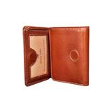 Taba Mıknatıslı Üçe Katlanır Model Hakiki Deri Spor Erkek Cüzdan - 3018-Taba