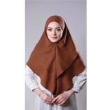 Taba Pratik Hazır Geçmeli Tesettür Eşarp Pamuk Caz Kumaş Çift Katlı Düz Hijab 2303_33