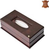 Tabac 353-41 Hakiki Deri Mendil Kutusu Peçetelik Çester Kahve - Kahverengi