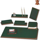 Tabac 770-53 Curvy Hakiki Deri ve Ağaç Kaplama Sümen Takımı Yeşil