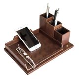 Tabac DERİ MASA ÜSTÜ TELEFON VE GÖZLÜK TUTUCU - 263 (MAYA KAHVE - 140)