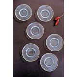 Tabak Evi Altın Yaldız Cam Çay Tabağı 12CM 6 Lı 2494 - açıklamada