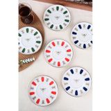 Tabak Evi Porselen Acem Zade Karma Çay Tabağı 12,5cm 6 Lı Çok Renkli