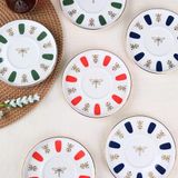 Tabak Evi Porselen Acem Zade Karma Çay Tabağı 12,5Cm 6 Lı