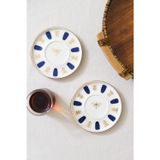 Tabak Evi Porselen Acem Zade Lacivert Çay Tabağı 12,5Cm 2 Li
