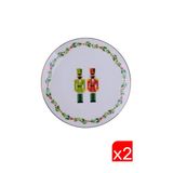 Tabak Evi Porselen Altın Yaldızlı Kurşun Asker Pasta Tabağı 20,50CM 2 Li