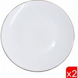 Tabak Evi Porselen Chic Altın Yaldızlı Pasta Tabağı 20,50CM 2 Li - 20 cm