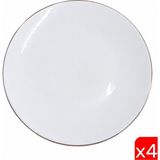 Tabak Evi Porselen Chic Altın Yaldızlı Pasta Tabağı 20,50CM 4 Lü - 20 cm