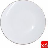 Tabak Evi Porselen Chic Altın Yaldızlı Pasta Tabağı 20,50CM 6 Lı - 20 cm