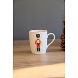 Tabak Evi Porselen Kurşun Asker Kulplu Mug Kupa 220 ml - Renkli