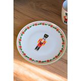 Tabak Evi Porselen Kurşun Asker Pasta Tabağı Yeşil Fileli 20,50CM - 20 cm