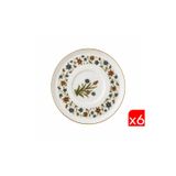 Tabak Evi Porselen Lalezar Altın Yaldızlı Çay Tabağı 12Cm Taban Çapı 5Cm 6 Lı