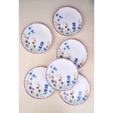 Tabak Evi Porselen Morden Pasta Tabağı Seti 19,50CM 6 Kişilik 6 Parça - 19,5 cm