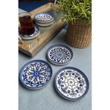 Tabak Evi Porselen Mozaik Blue Sefa 6 Lı Çay Tabağı 10CM