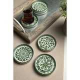 Tabak Evi Porselen Mozaik Green Sefa 6 Lı Çay Tabağı 10CM