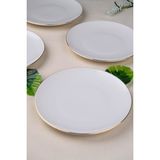 Tabak Evi Porselen Natura Altın Yaldız Pasta Tabağı 20,50CM 4 Lü