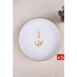 Tabak Evi Porselen Natura Marinum Altın Yaldız Çukur Tabak 18,50CM 6 Lı - Altın Yaldızlı