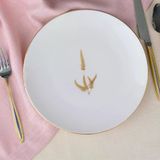 Tabak Evi Porselen Natura Marinum Altın Yaldız Pasta Tabağı 20,50CM Tekli