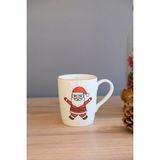 Tabak Evi Porselen Noel Baba Kulplu Mug Kupa 220 ml - Renkli