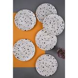 Tabak Evi Porselen Sidereal Pasta Tabağı 19,50CM Sd1 6 Kişilik 6 Parça - DESEN NO SD1 - Siyah