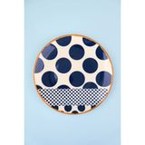 Tabak Evi Porselen Spotty Düz Tabak 19,50CM Sp2 Tekli - 19,5 cm