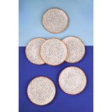 Tabak Evi Porselen Spotty Pasta Tabağı 19,50CM Sp1 6 Kişilik 6 Parça - 19,5 cm