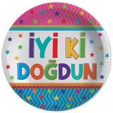Tabak İyiki Doğdun Funstar 23Cm 8'Lı