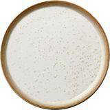 Tabak, Pasta Tabağı, Taş Tatlı Tabağı, 21 cm Çap, Krem/krem - standart