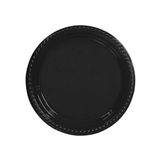Tabak Plastik Renkli 26 Cm (25 Adet) Siyah (Siyah)